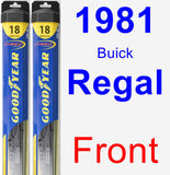 Front Wiper Blade Pack for 1981 Buick Regal - Hybrid