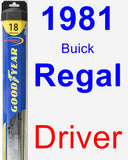 Driver Wiper Blade for 1981 Buick Regal - Hybrid