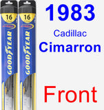 Front Wiper Blade Pack for 1983 Cadillac Cimarron - Hybrid