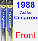 Front Wiper Blade Pack for 1988 Cadillac Cimarron - Hybrid