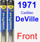 Front Wiper Blade Pack for 1971 Cadillac DeVille - Hybrid