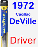 Driver Wiper Blade for 1972 Cadillac DeVille - Hybrid