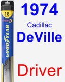 Driver Wiper Blade for 1974 Cadillac DeVille - Hybrid