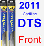 Front Wiper Blade Pack for 2011 Cadillac DTS - Hybrid