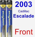 Front Wiper Blade Pack for 2003 Cadillac Escalade - Hybrid