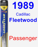 Passenger Wiper Blade for 1989 Cadillac Fleetwood - Hybrid