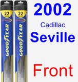 Front Wiper Blade Pack for 2002 Cadillac Seville - Hybrid