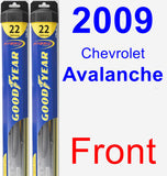 Front Wiper Blade Pack for 2009 Chevrolet Avalanche - Hybrid