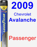 Passenger Wiper Blade for 2009 Chevrolet Avalanche - Hybrid