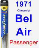 Passenger Wiper Blade for 1971 Chevrolet Bel Air - Hybrid