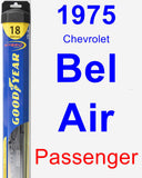 Passenger Wiper Blade for 1975 Chevrolet Bel Air - Hybrid