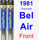 Front Wiper Blade Pack for 1981 Chevrolet Bel Air - Hybrid