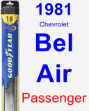 Passenger Wiper Blade for 1981 Chevrolet Bel Air - Hybrid