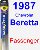 Passenger Wiper Blade for 1987 Chevrolet Beretta - Hybrid