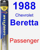 Passenger Wiper Blade for 1988 Chevrolet Beretta - Hybrid