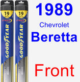 Front Wiper Blade Pack for 1989 Chevrolet Beretta - Hybrid