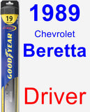 Driver Wiper Blade for 1989 Chevrolet Beretta - Hybrid