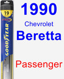 Passenger Wiper Blade for 1990 Chevrolet Beretta - Hybrid