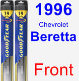 Front Wiper Blade Pack for 1996 Chevrolet Beretta - Hybrid