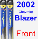 Front Wiper Blade Pack for 2002 Chevrolet Blazer - Hybrid