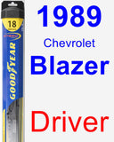 Driver Wiper Blade for 1989 Chevrolet Blazer - Hybrid