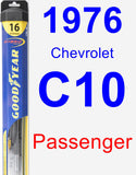 Passenger Wiper Blade for 1976 Chevrolet C10 - Hybrid