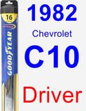 Driver Wiper Blade for 1982 Chevrolet C10 - Hybrid