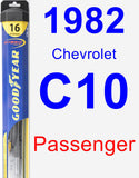 Passenger Wiper Blade for 1982 Chevrolet C10 - Hybrid