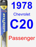 Passenger Wiper Blade for 1978 Chevrolet C20 - Hybrid