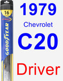 Driver Wiper Blade for 1979 Chevrolet C20 - Hybrid