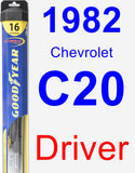 Driver Wiper Blade for 1982 Chevrolet C20 - Hybrid