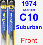 Front Wiper Blade Pack for 1974 Chevrolet C10 Suburban - Hybrid