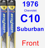 Front Wiper Blade Pack for 1976 Chevrolet C10 Suburban - Hybrid