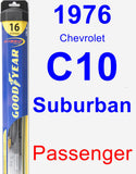 Passenger Wiper Blade for 1976 Chevrolet C10 Suburban - Hybrid