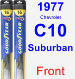 Front Wiper Blade Pack for 1977 Chevrolet C10 Suburban - Hybrid