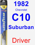 Driver Wiper Blade for 1982 Chevrolet C10 Suburban - Hybrid