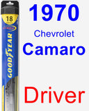 Driver Wiper Blade for 1970 Chevrolet Camaro - Hybrid