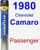 Passenger Wiper Blade for 1980 Chevrolet Camaro - Hybrid