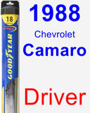 Driver Wiper Blade for 1988 Chevrolet Camaro - Hybrid