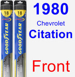 Front Wiper Blade Pack for 1980 Chevrolet Citation - Hybrid