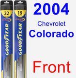 Front Wiper Blade Pack for 2004 Chevrolet Colorado - Hybrid