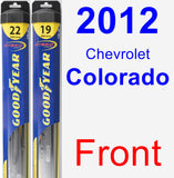 Front Wiper Blade Pack for 2012 Chevrolet Colorado - Hybrid