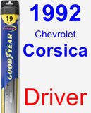 Driver Wiper Blade for 1992 Chevrolet Corsica - Hybrid