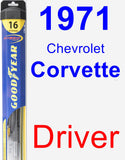 Driver Wiper Blade for 1971 Chevrolet Corvette - Hybrid