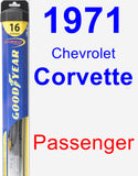 Passenger Wiper Blade for 1971 Chevrolet Corvette - Hybrid