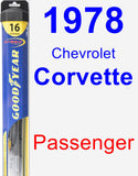 Passenger Wiper Blade for 1978 Chevrolet Corvette - Hybrid