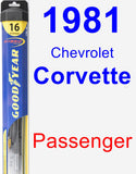 Passenger Wiper Blade for 1981 Chevrolet Corvette - Hybrid