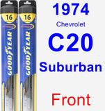 Front Wiper Blade Pack for 1974 Chevrolet C20 Suburban - Hybrid