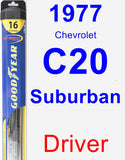 Driver Wiper Blade for 1977 Chevrolet C20 Suburban - Hybrid