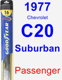 Passenger Wiper Blade for 1977 Chevrolet C20 Suburban - Hybrid